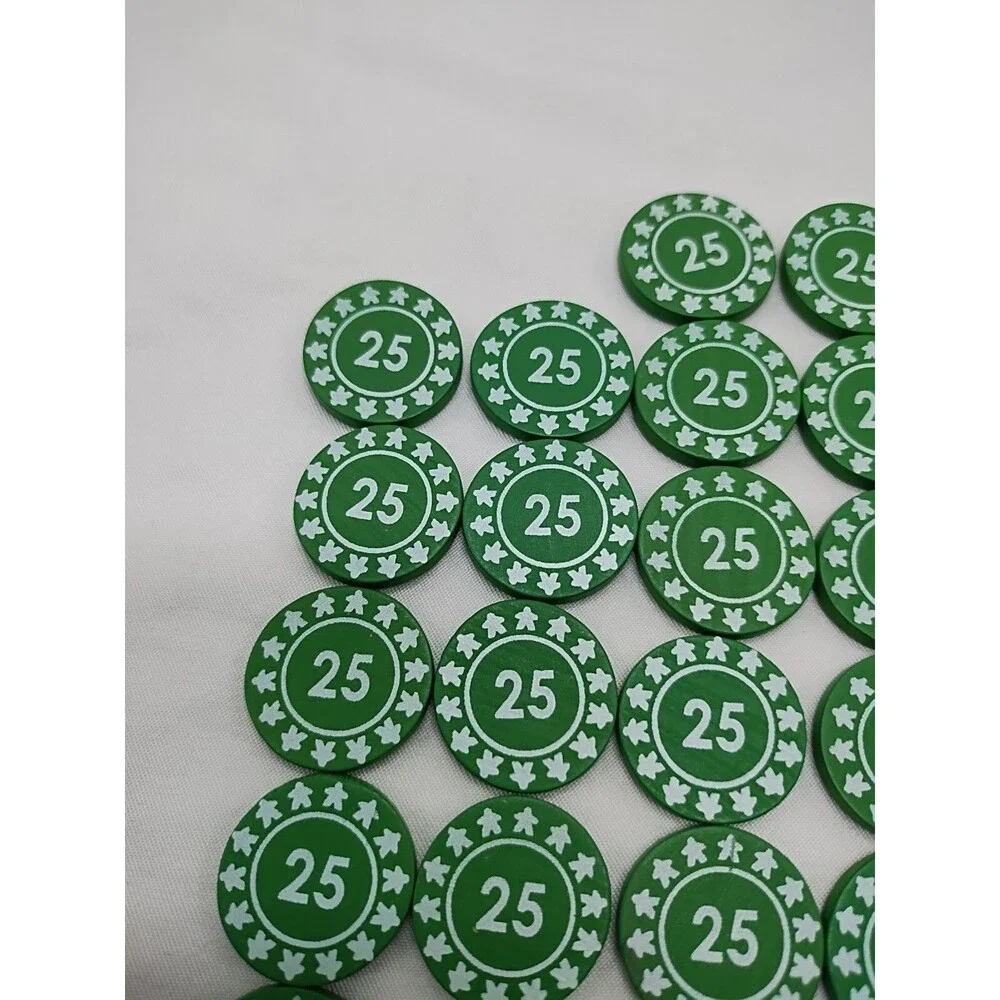 Lot Of (50) Board Game Meeple Plastic Coins 25s